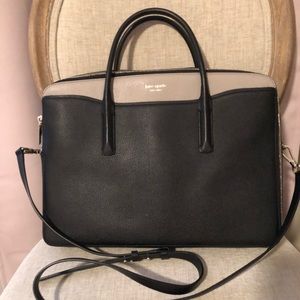 Kate Spade Margaux Laptop Black Bag w long strap